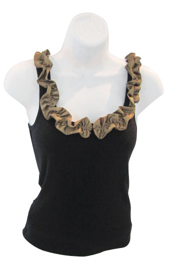 Black Tank with Ruffles