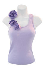 Lavender Tank with Flowers