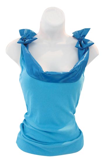Tourquise Top with Shoulder Bows